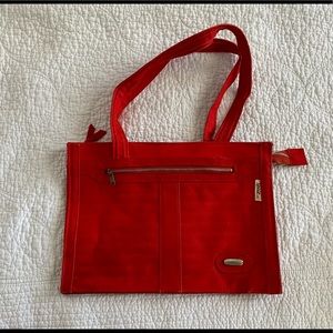 Vintage red over the shoulder tote bag